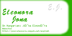eleonora jona business card